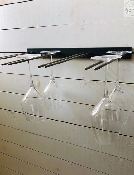 The White Plains Wine Glass Rack Wine Glass Rack Copper Powder Coat   | Industrial Farm Co