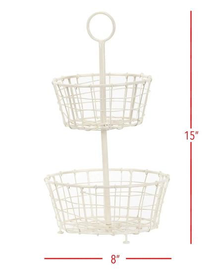Arlen Tiered Metal Basket     | Industrial Farm Co