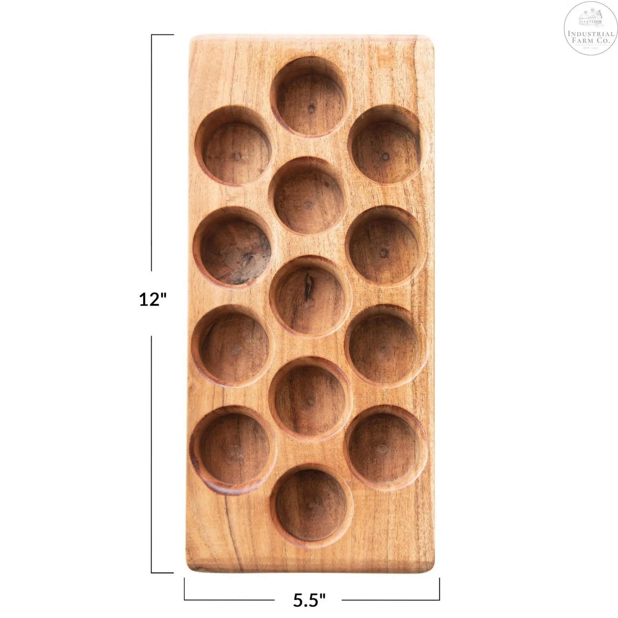 Acacia Wood Egg Tray     | Industrial Farm Co